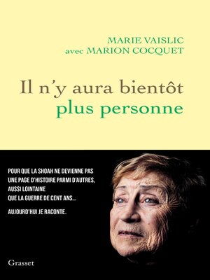 cover image of Il n'y aura bientôt plus personne